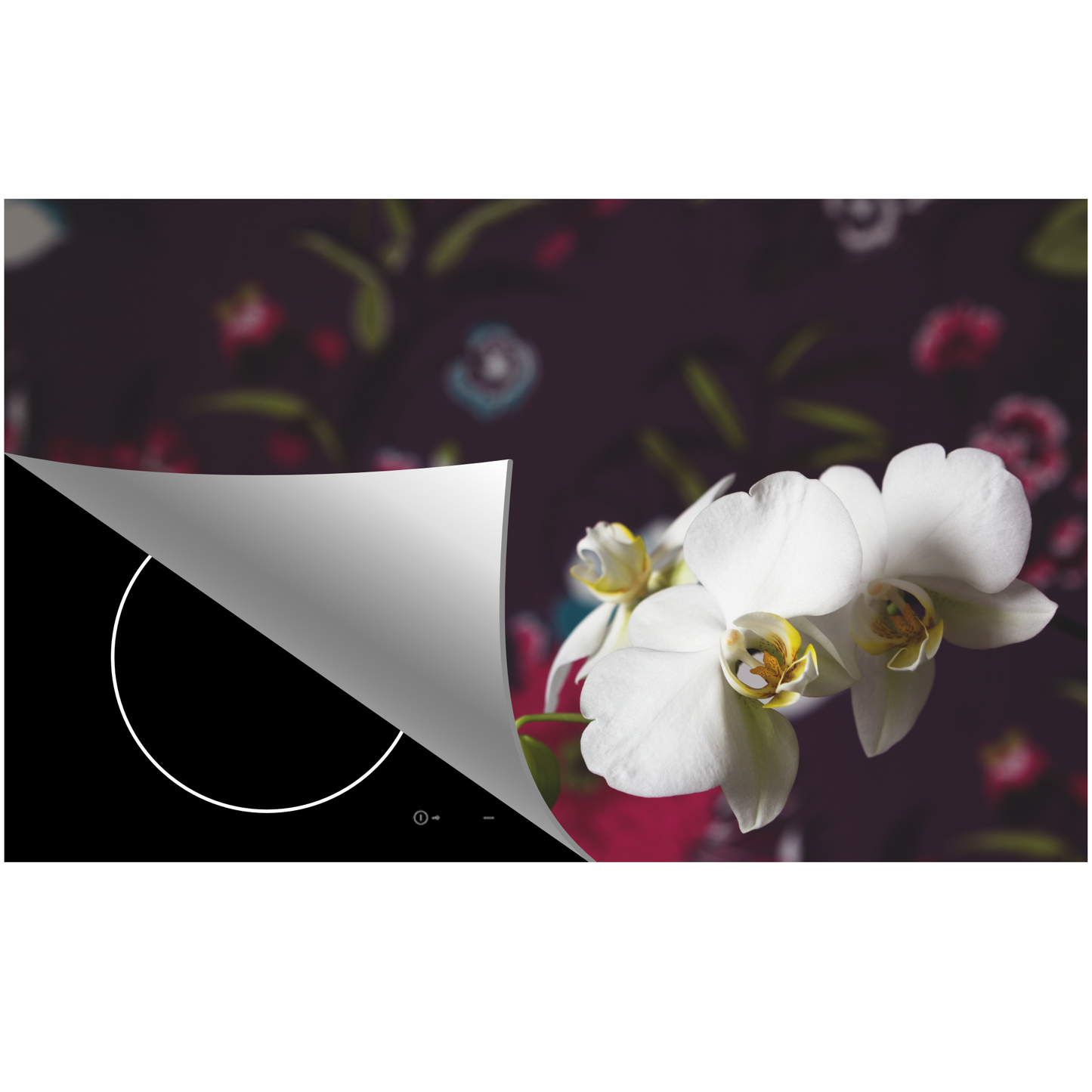 Inductie beschermer - Orchidee vintage