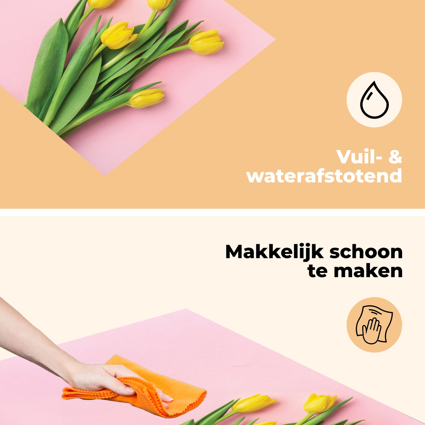 Inductie Beschermer - Gele Tulpen