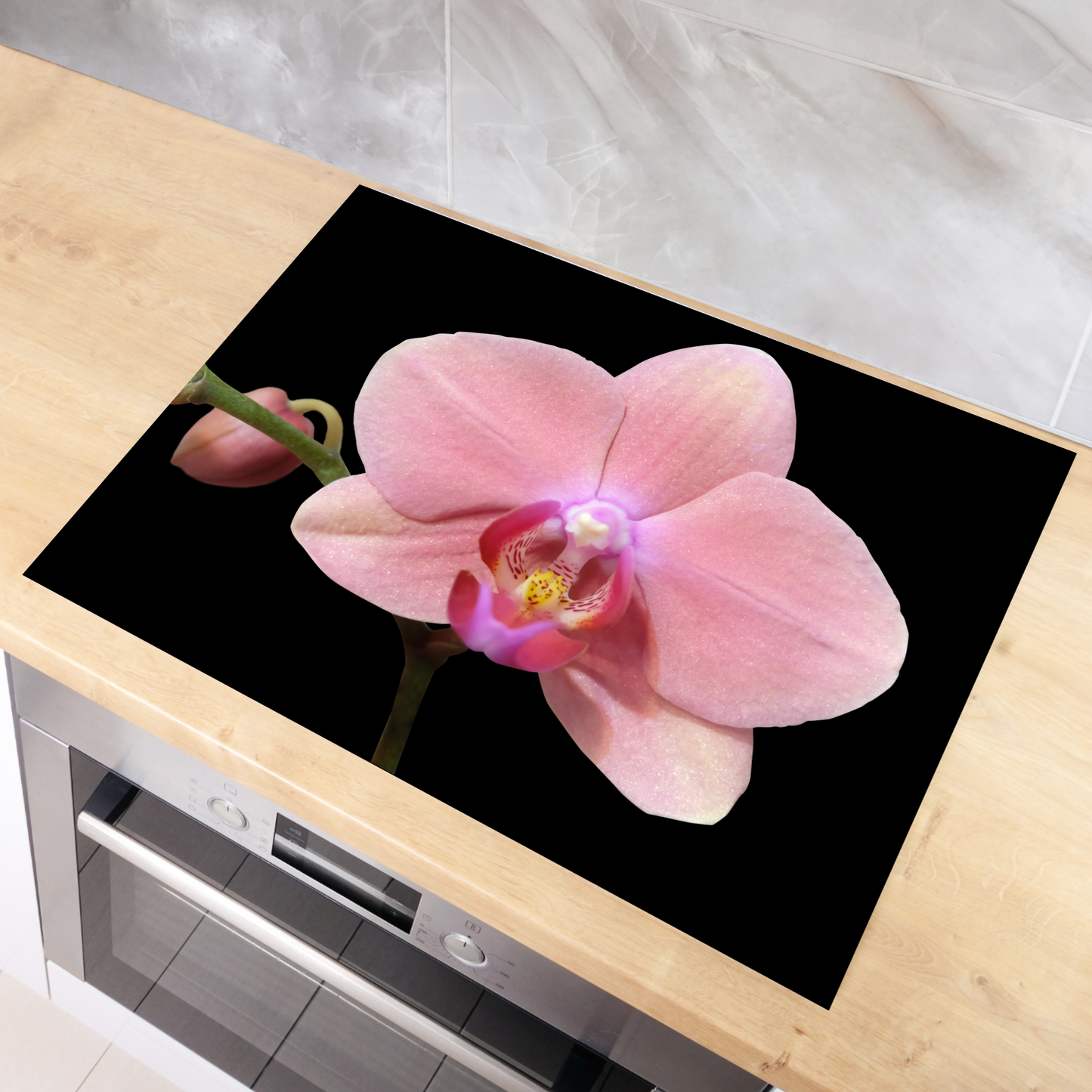 Inductie beschermer - Orchidee Roze