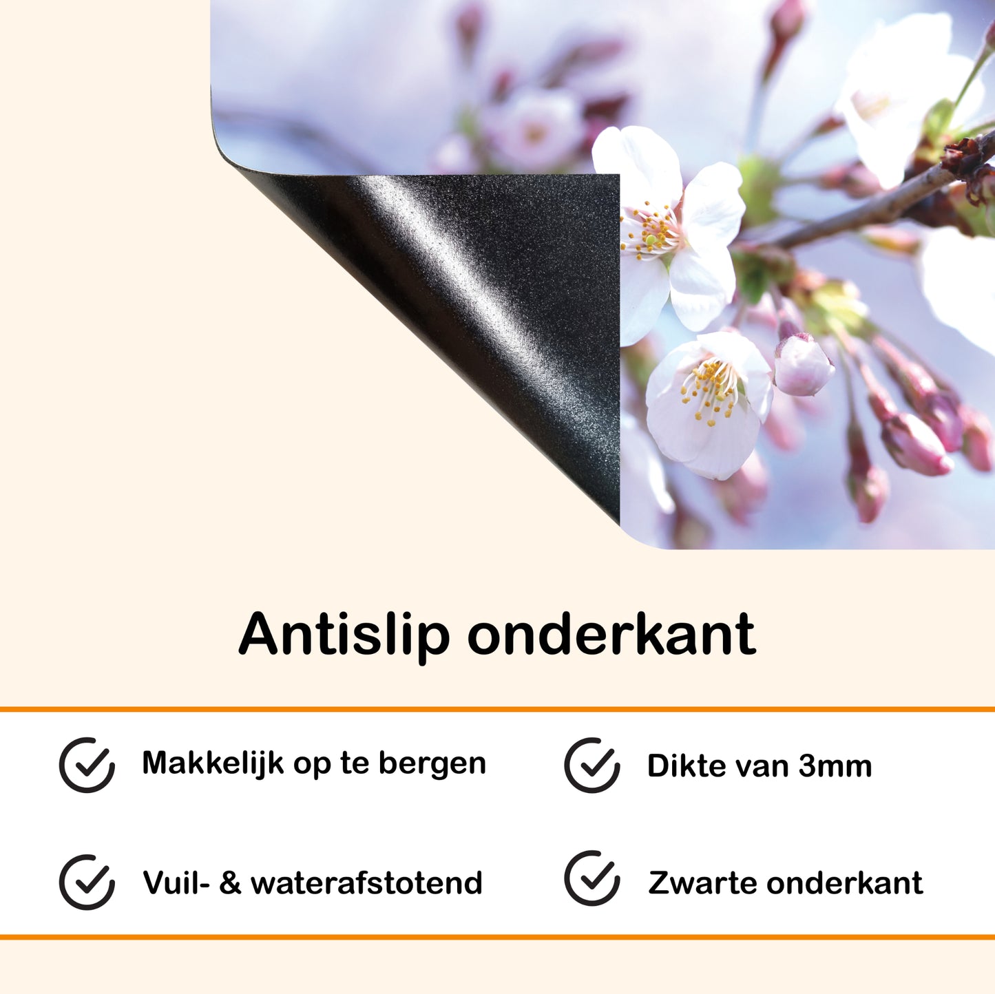 Inductie beschermer - Sakura Bloemen