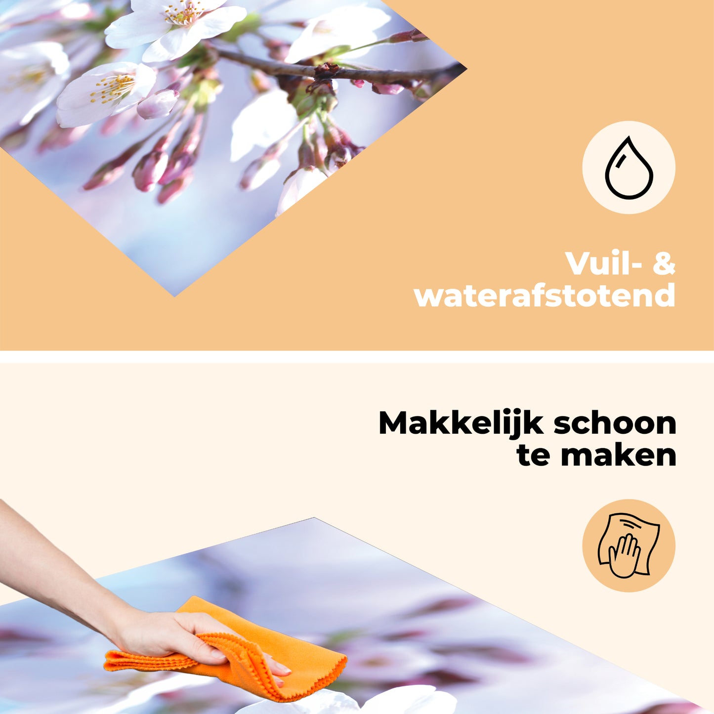 Inductie beschermer - Sakura Bloemen